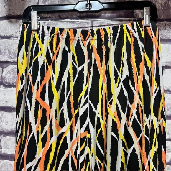 Bob Mackie Wearable Art Multicolored Flowy Pants Size LP - Picture 6 of 7
